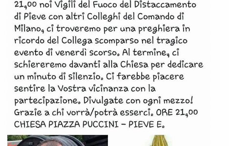 AGGIORNAMENTO: SAN DONATO MILANESE INCIDENTE MORTALE SUL LAVORO